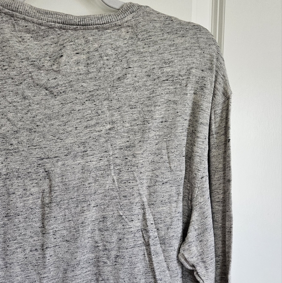 VINCE Military Slim Fit Henley In Grey Men's Size X Large Long Sleeve Tee - Picture 7 of 10